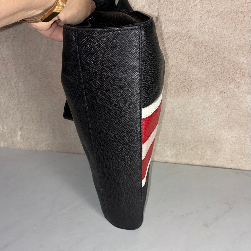 White House Black Market Black Wristlet Clutch - OS - Striped Saffiano Preppy - Picture 6 of 13